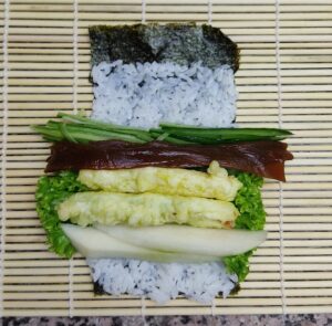mata bambusowa do zawijania sushi